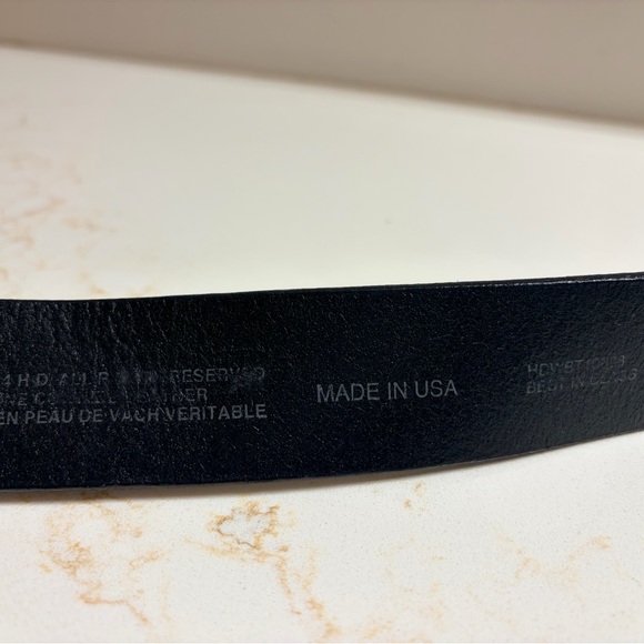 Harley-Davidson Black Belt with Silver Winged Shield Set of 2 - Picture 3 of 6